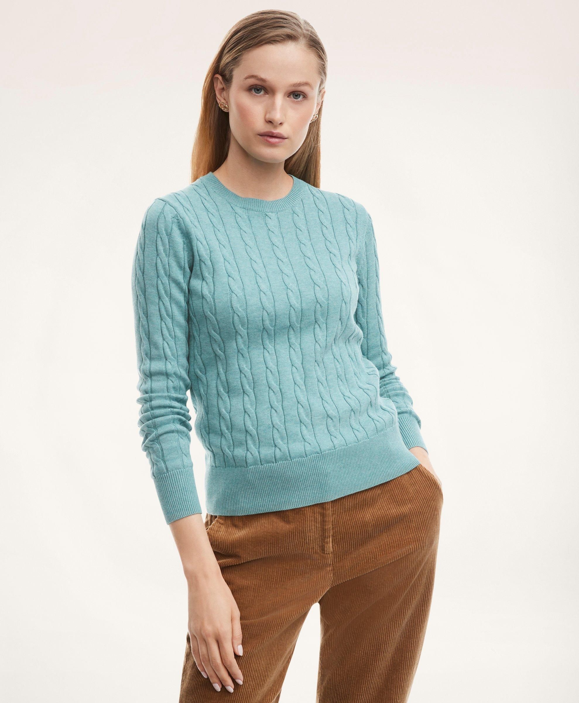 Supima Cotton Cable Sweater sold by Brooks Brothers