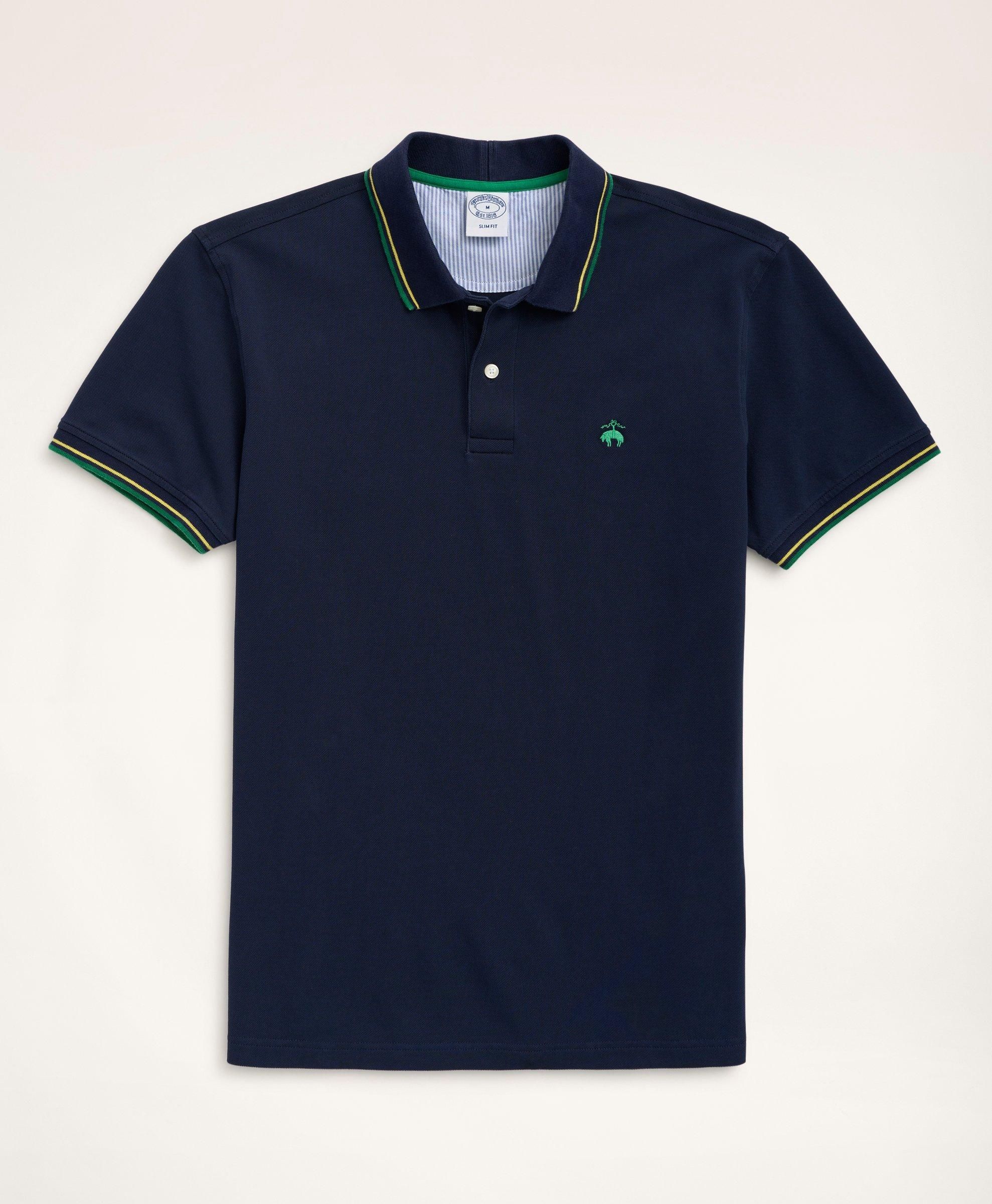 Golden Fleece Slim-Fit Supima Tipped Polo Shirt sold by Brooks Brothers product image thumbnail 3