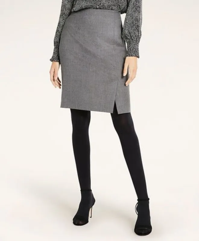 Stretch Wool Pencil Wrap Skirt sold by Brooks Brothers