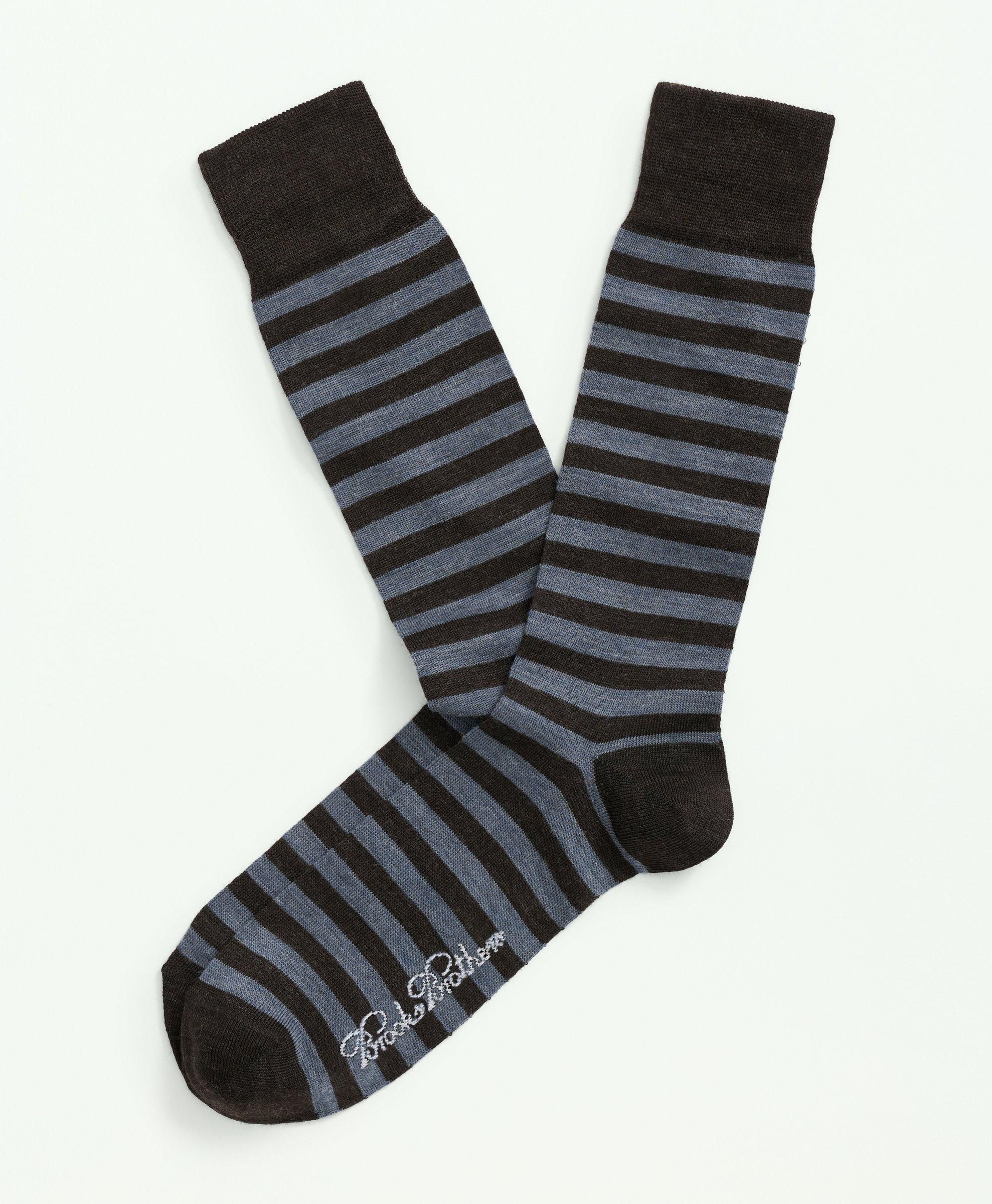 Wool Blend Feeder Stripe Socks sold by Brooks Brothers