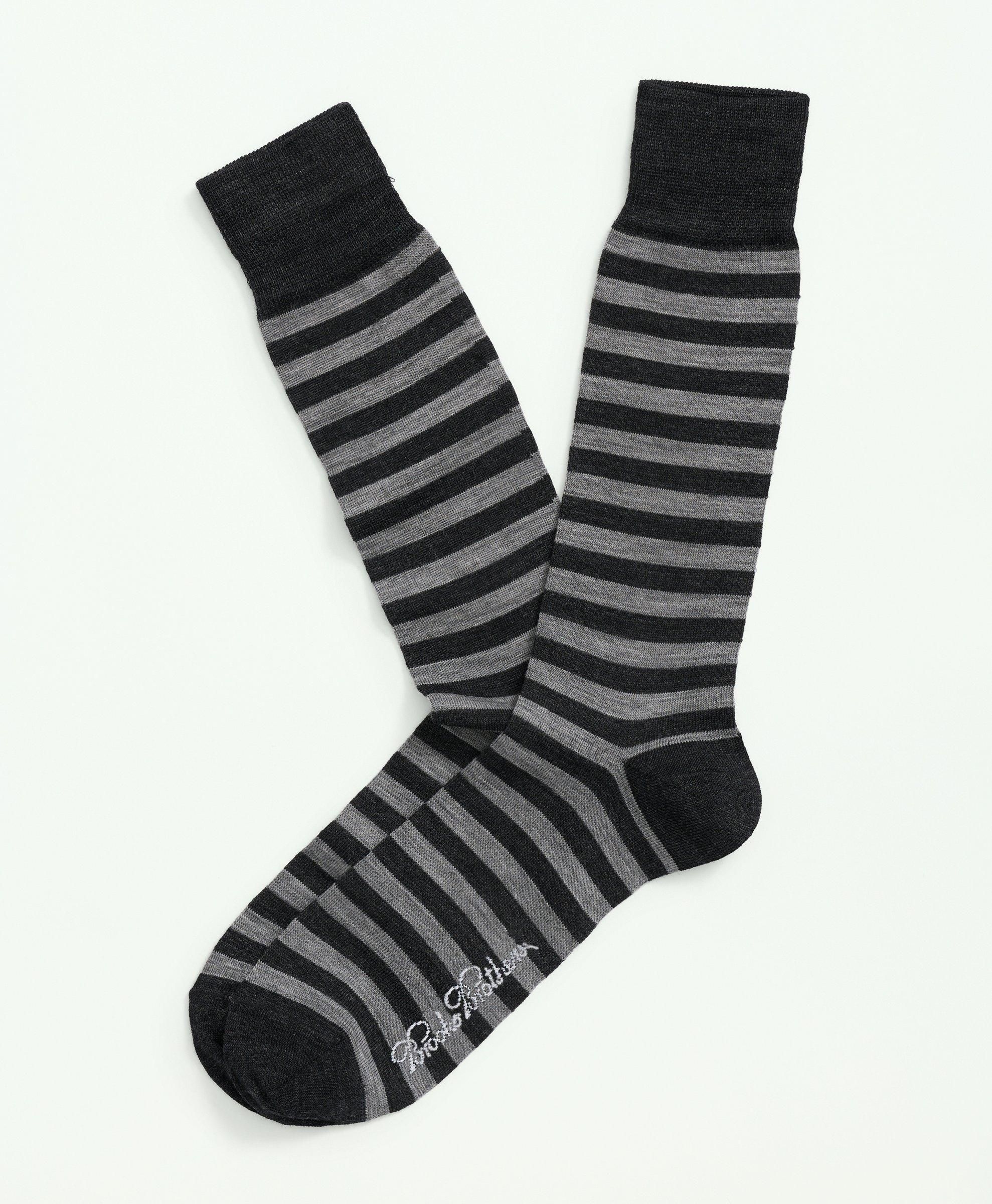 Wool Blend Feeder Stripe Socks sold by Brooks Brothers product image thumbnail 2
