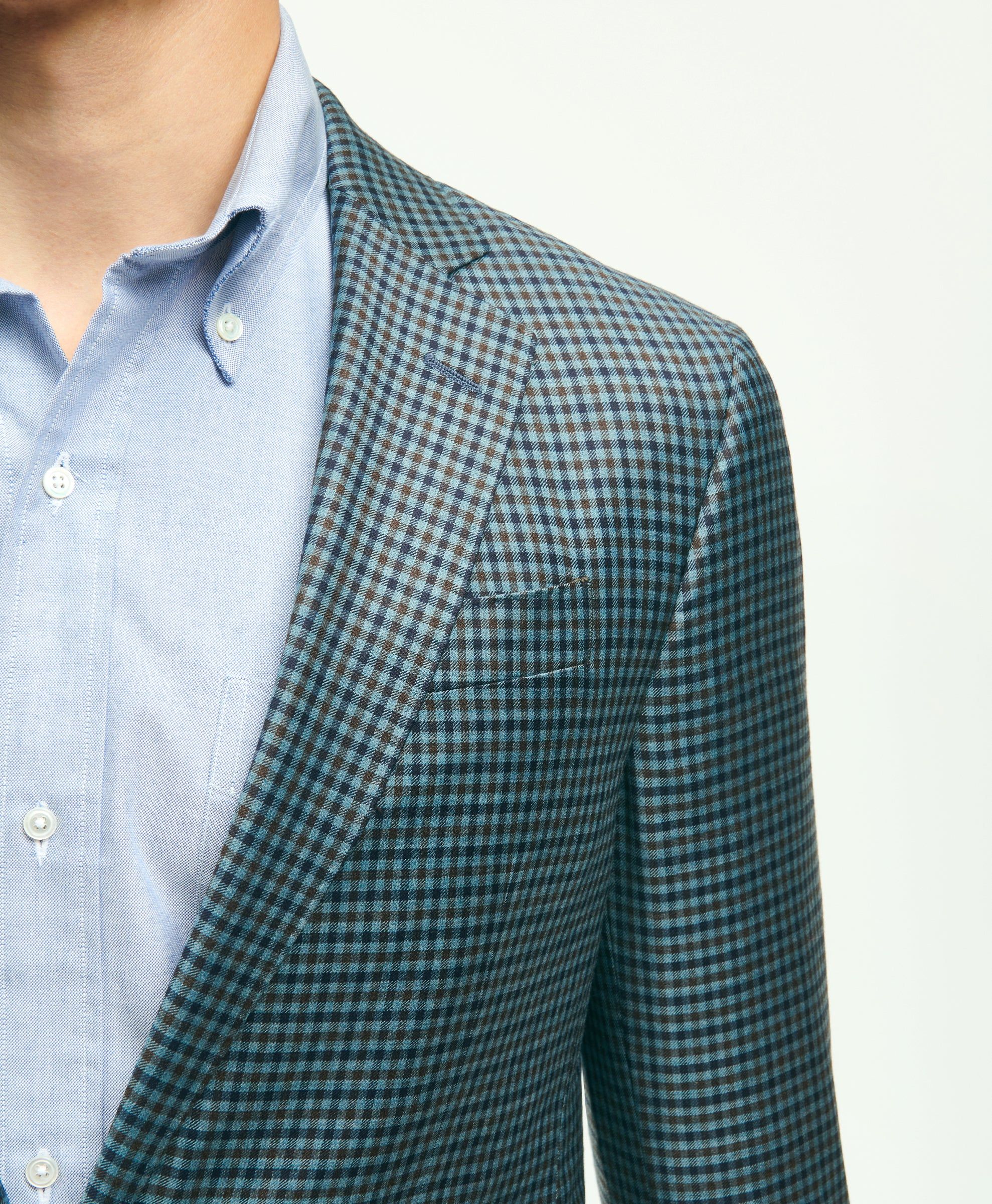 Classic Fit Wool Guncheck Sport Coat sold by Brooks Brothers product image thumbnail 2