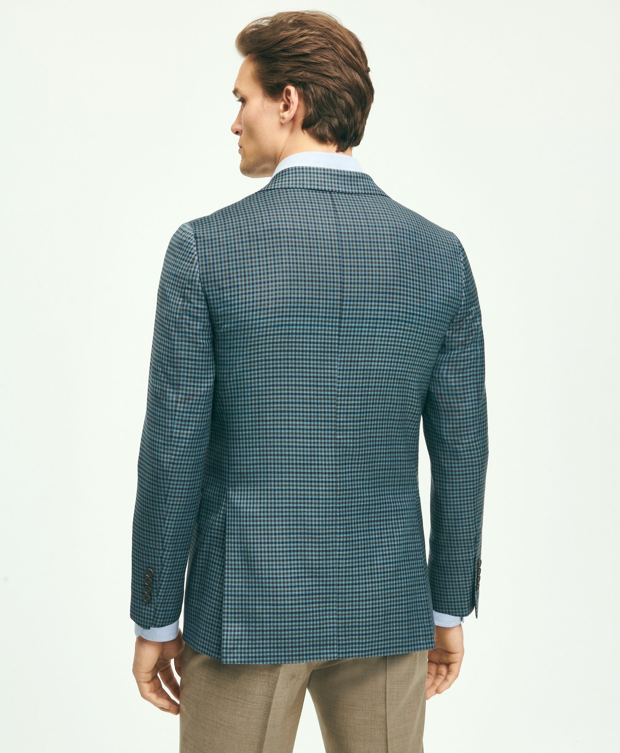 Classic Fit Wool Guncheck Sport Coat sold by Brooks Brothers product image thumbnail 3
