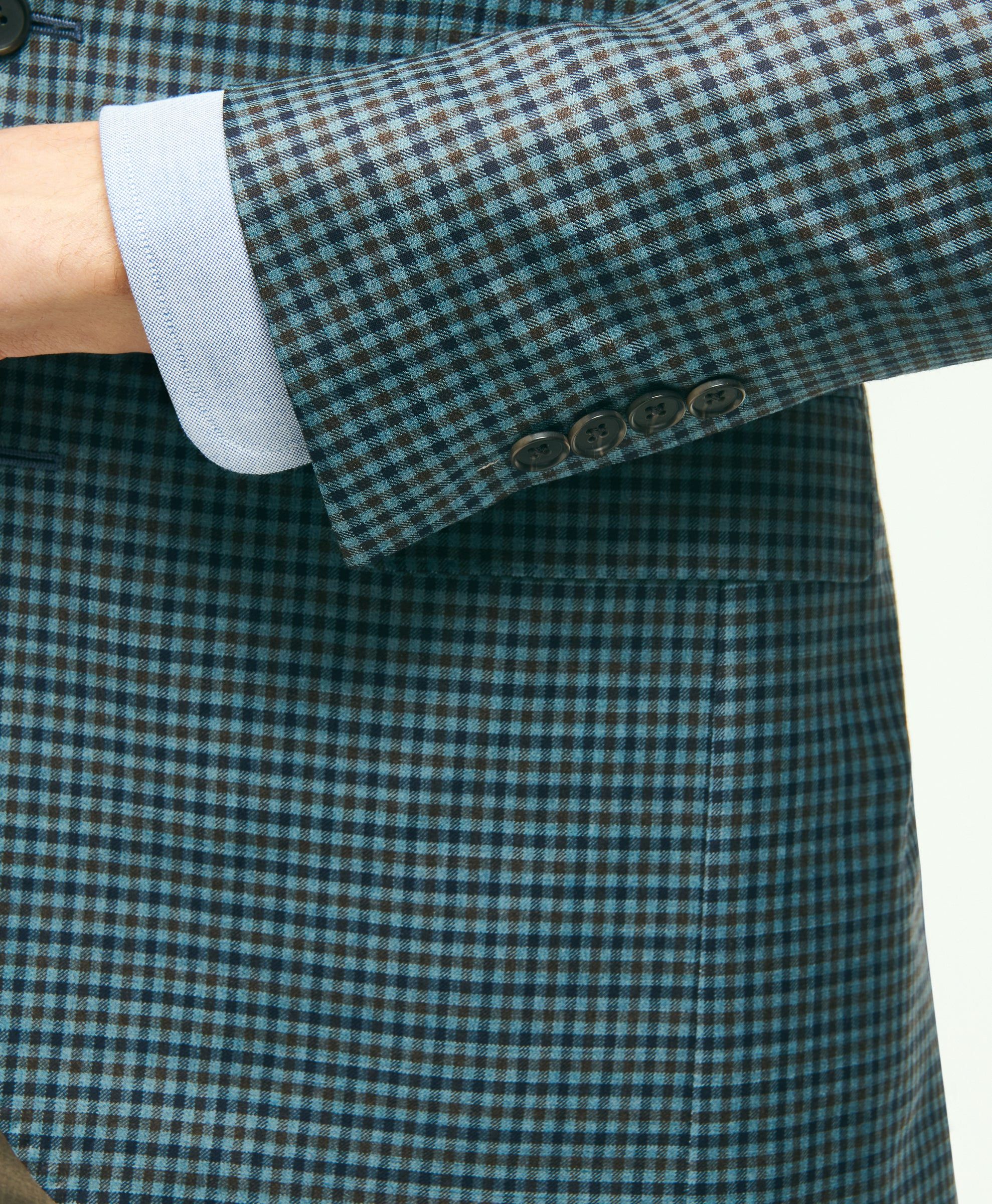 Classic Fit Wool Guncheck Sport Coat sold by Brooks Brothers product image thumbnail 4