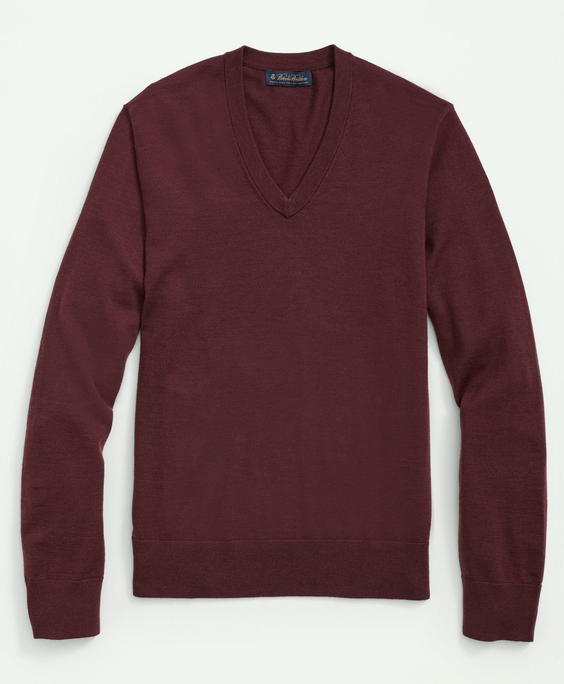 Fine Merino Wool V-Neck Sweater sold by Brooks Brothers product image thumbnail 2