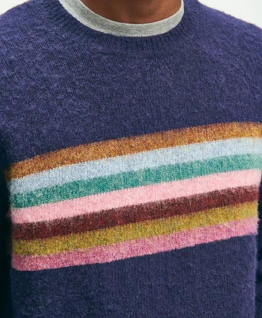 Brushed Wool Chest Stripe Sweater sold by Brooks Brothers product image thumbnail 2