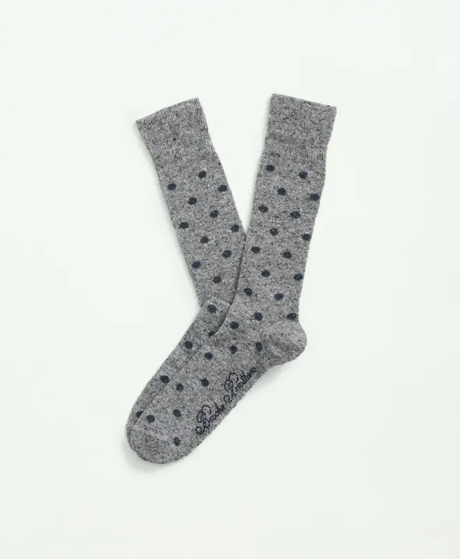 Wool-Silk Blend Flecked Socks sold by Brooks Brothers