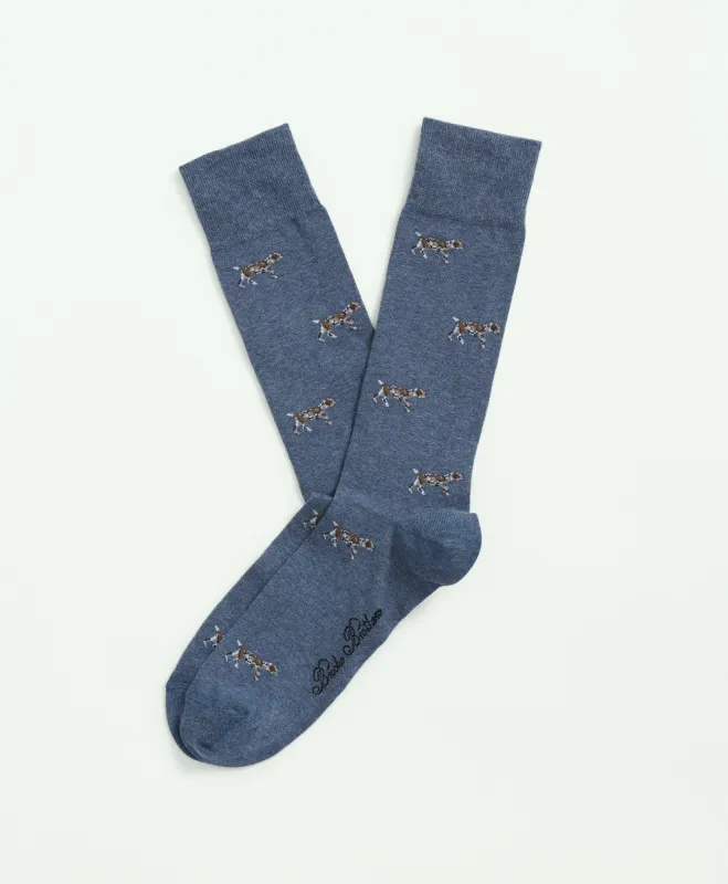 Cotton Blend Pointer Hound Socks sold by Brooks Brothers