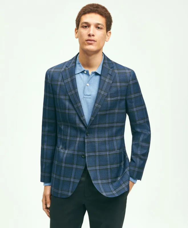 Slim Fit Wool Hopsack Plaid Patch Pocket Sport Coat sold by Brooks Brothers
