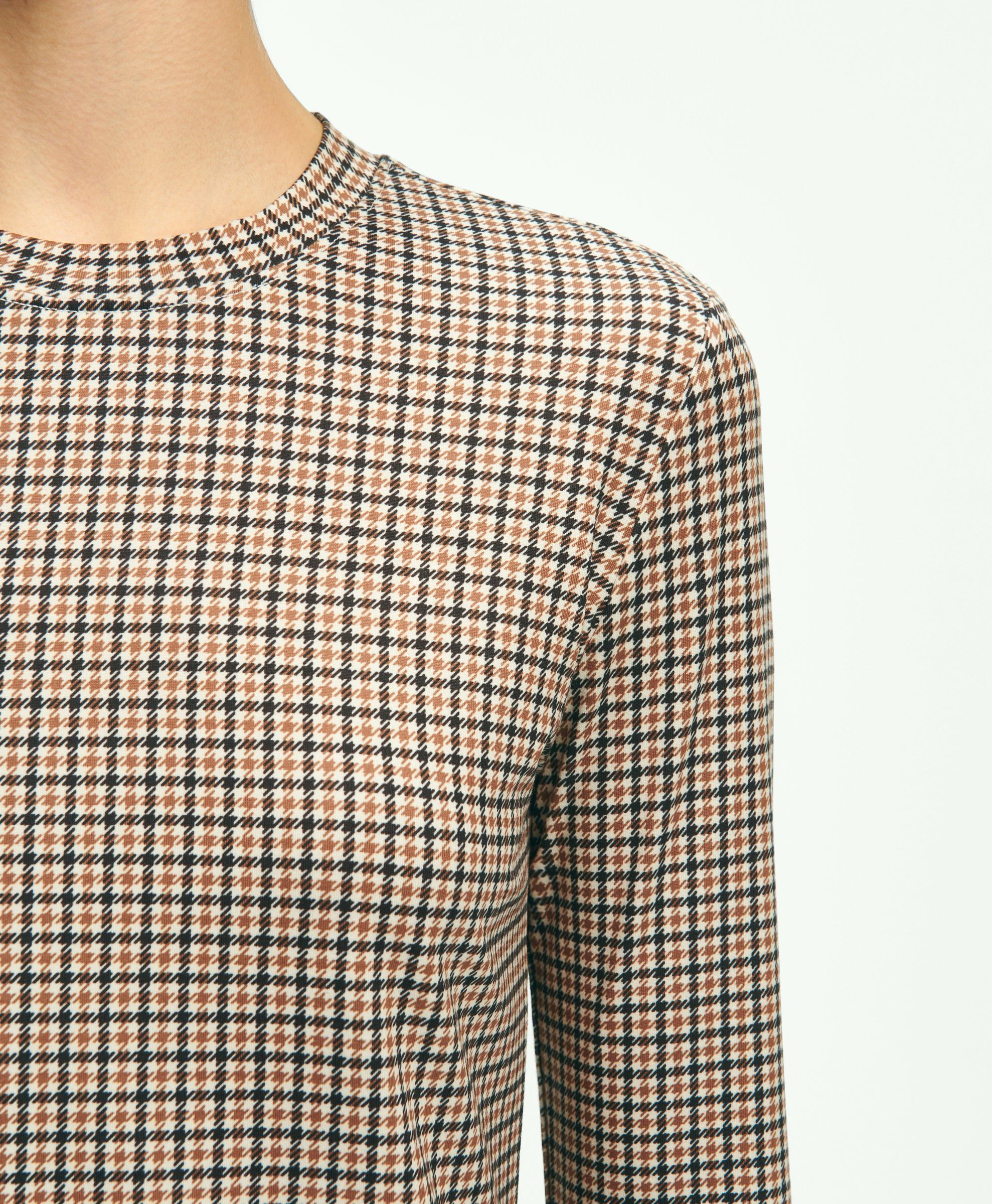 Jersey Tattersall Print Long-Sleeve T-Shirt sold by Brooks Brothers product image thumbnail 2