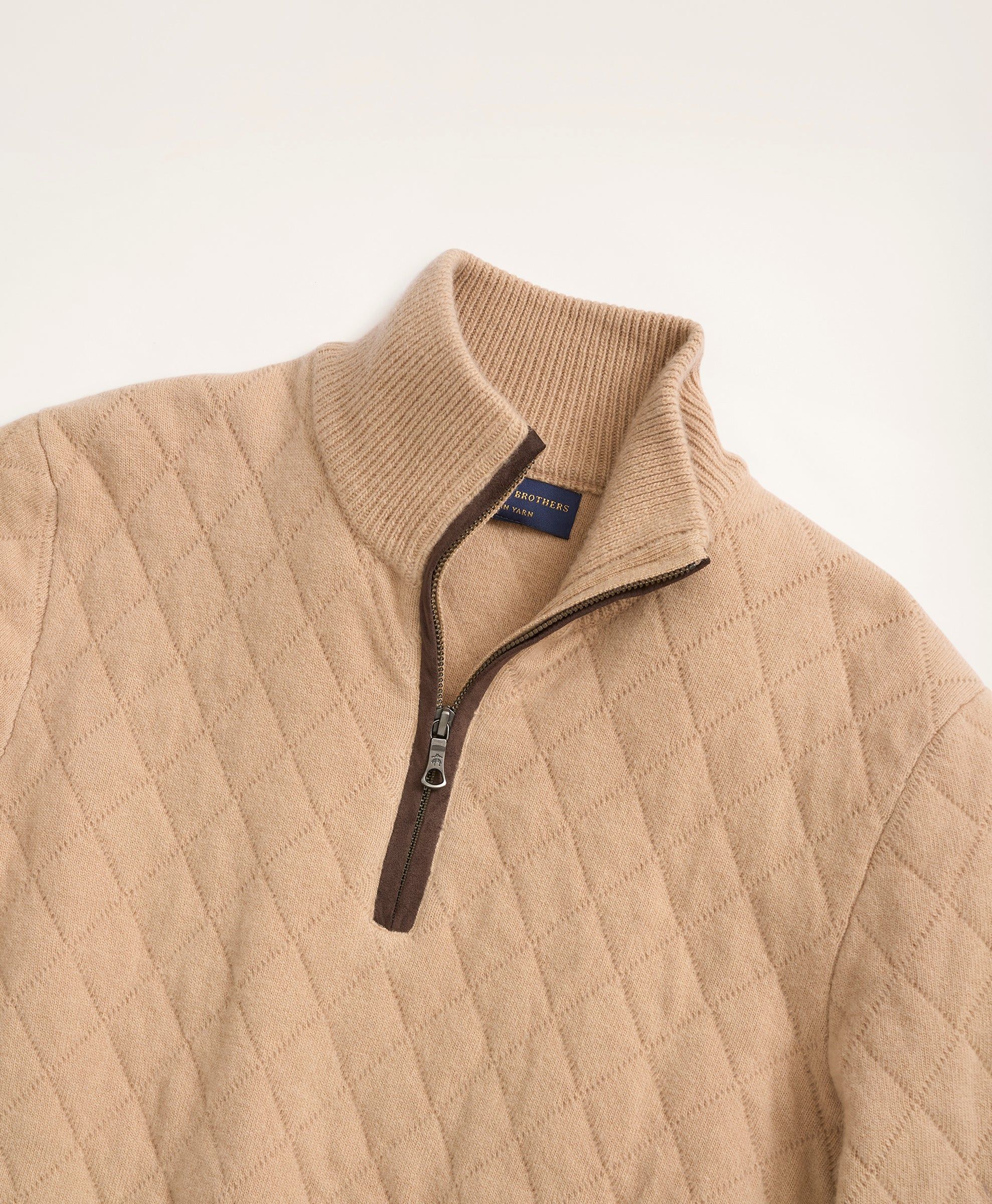 Wool Cashmere Quilted Half-Zip sold by Brooks Brothers product image thumbnail 4