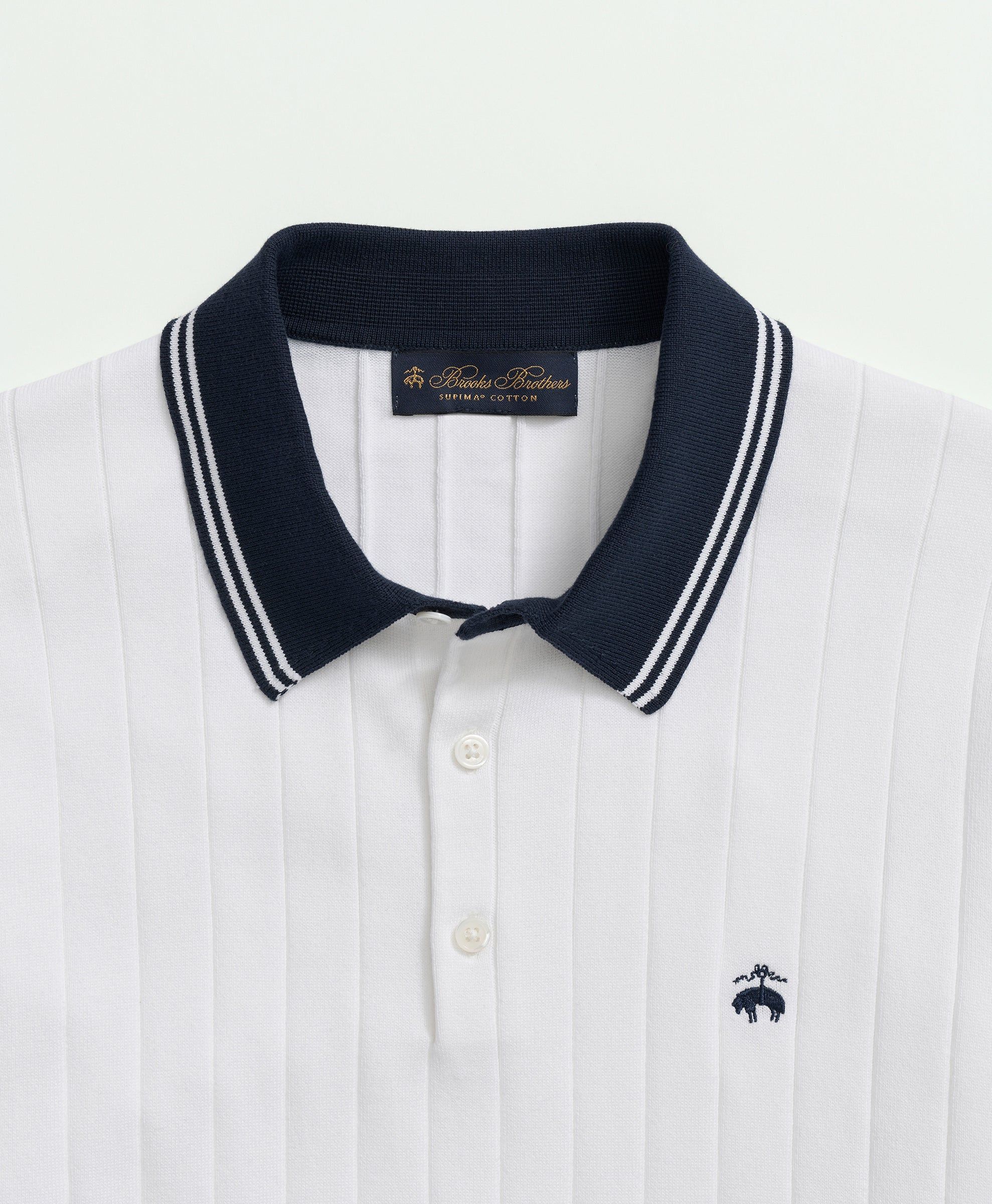 Vintage-Inspired Tennis Polo in Supima Cotton sold by Brooks Brothers product image thumbnail 2