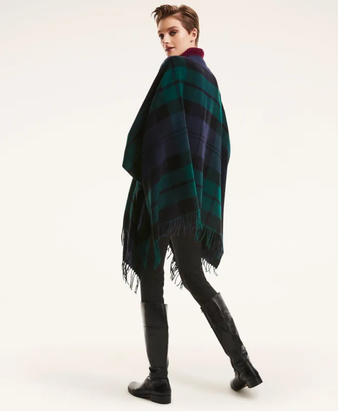 Wool Black Watch Ruana sold by Brooks Brothers