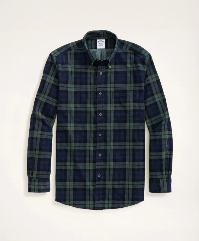 Regent Regular-Fit Blackwatch Corduroy Shirt sold by Brooks Brothers