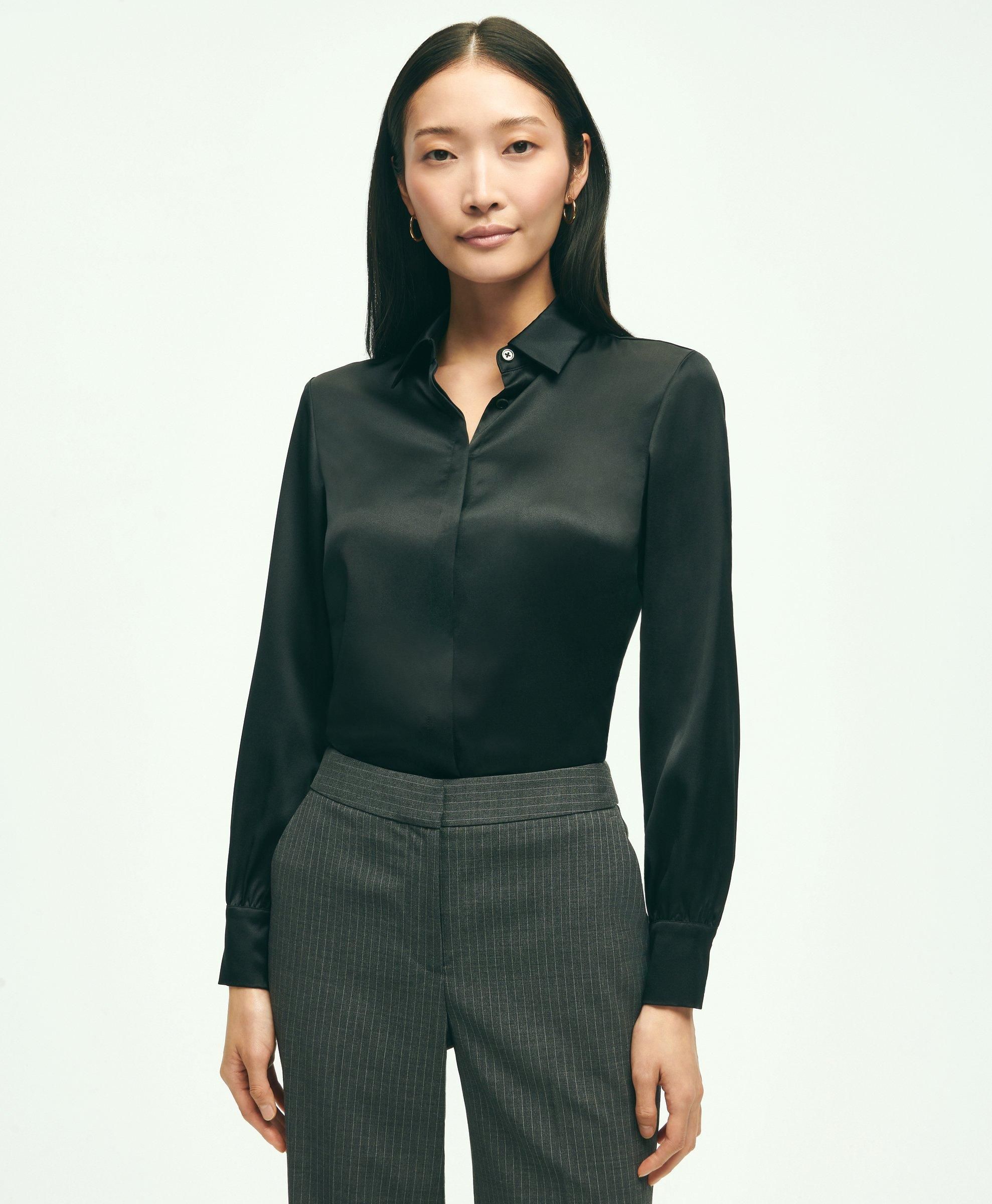 Stretch Silk Blouse sold by Brooks Brothers product image thumbnail 2
