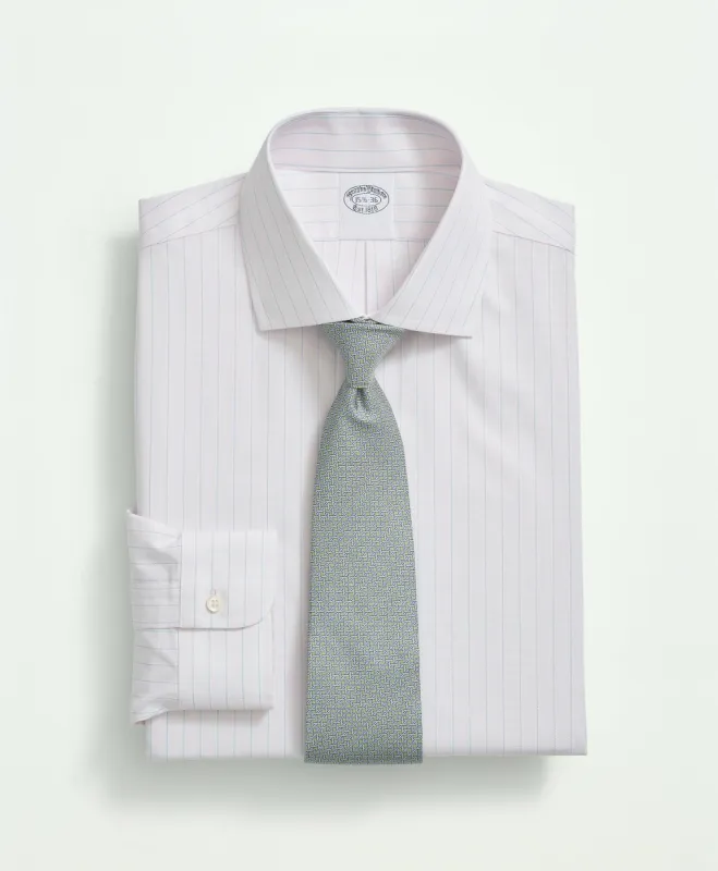 Stretch Regent Regular-Fit, Non-Iron Royal Oxford English Collar Stripe Dress Shirt sold by Brooks Brothers