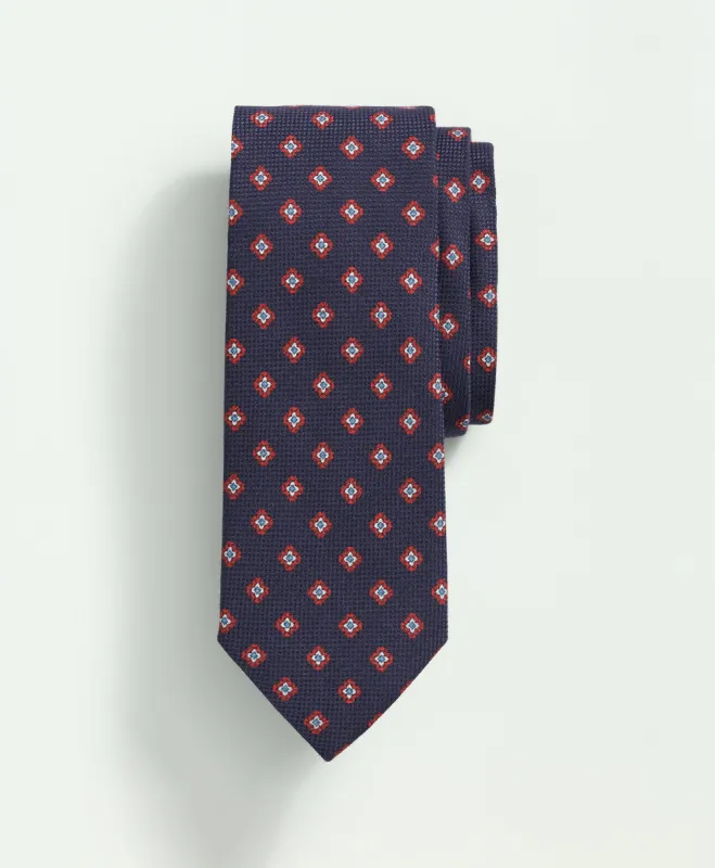 Cotton Silk Jacquard Flower Tie sold by Brooks Brothers