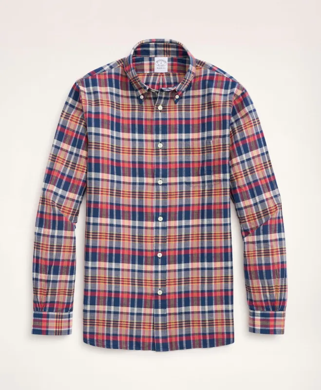 Regent Regular-Fit Sport Shirt, Madras sold by Brooks Brothers