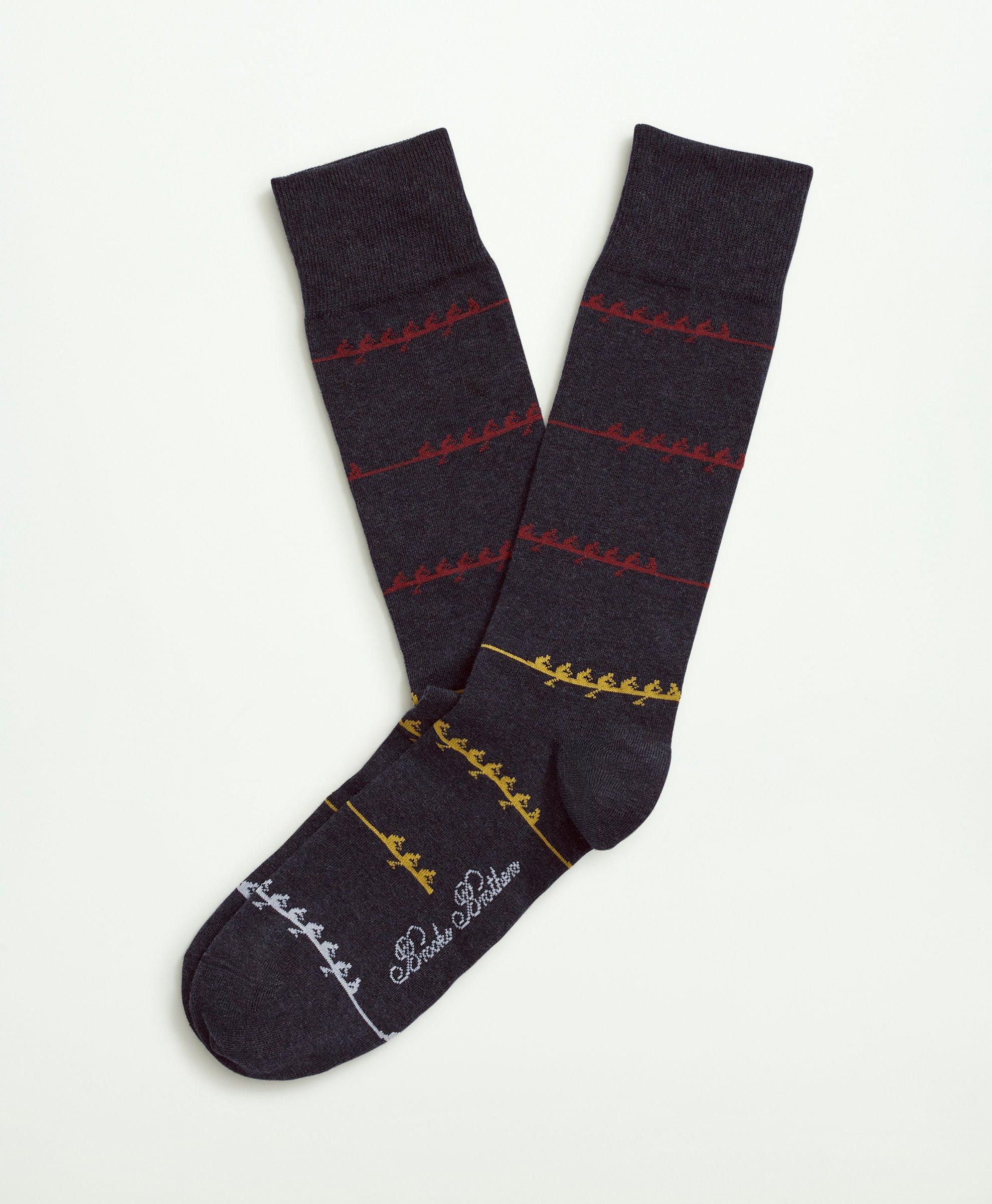 Rower Stripe Crew Socks sold by Brooks Brothers