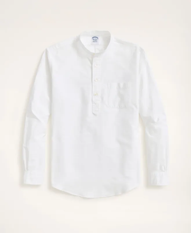 Regent Regular-Fit Cotton Oxford Popover Shirt sold by Brooks Brothers