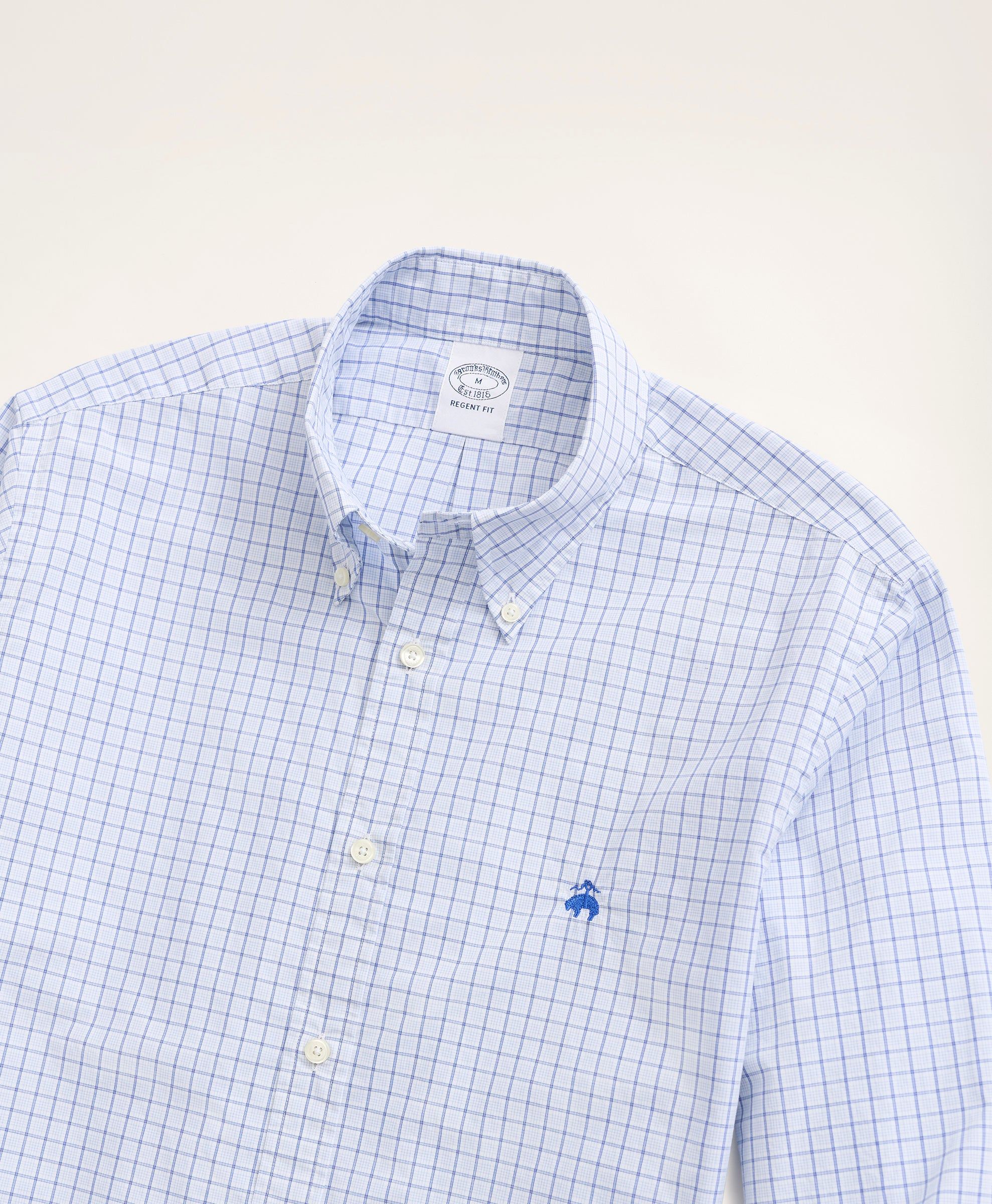 Friday Shirt, Poplin Double Check sold by Brooks Brothers product image thumbnail 5