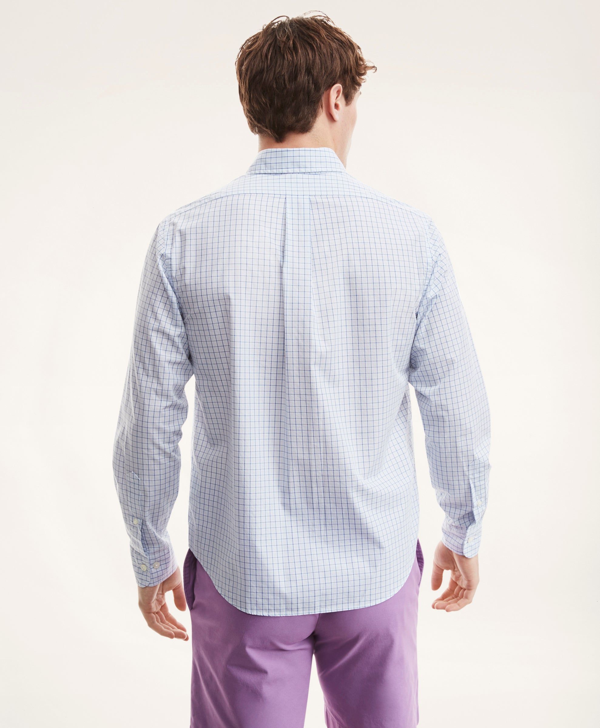 Friday Shirt, Poplin Double Check sold by Brooks Brothers product image thumbnail 2