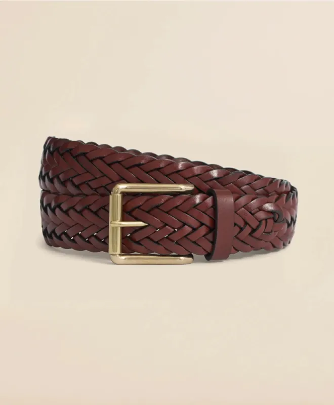 Braided Leather Belt made by Brooks Brothers