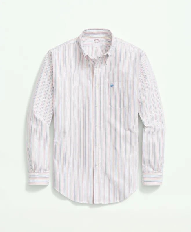 Original Polo Button-Down Oxford Shirt, PRIDE Candy Stripe sold by Brooks Brothers
