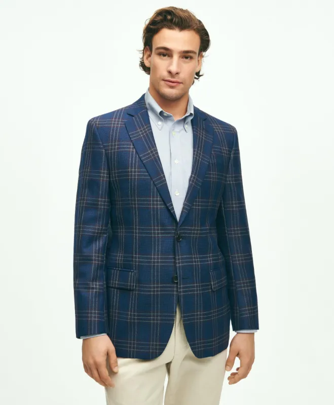 Regular-Fit Hopsack Check Sport Coat sold by Brooks Brothers