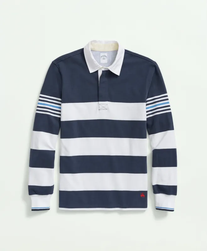 Cotton Rowing Stripe Rugby Shirt sold by Brooks Brothers