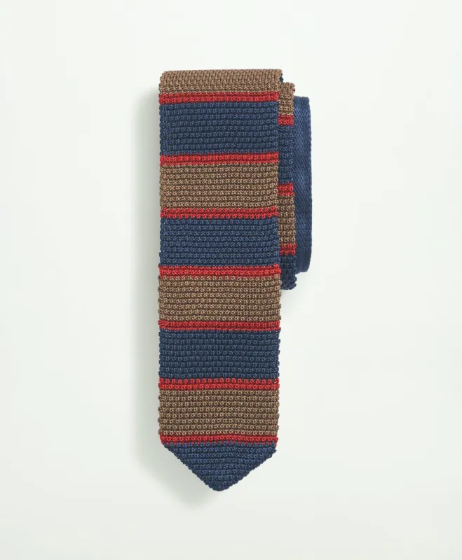 Silk Knit Stripe Tie sold by Brooks Brothers
