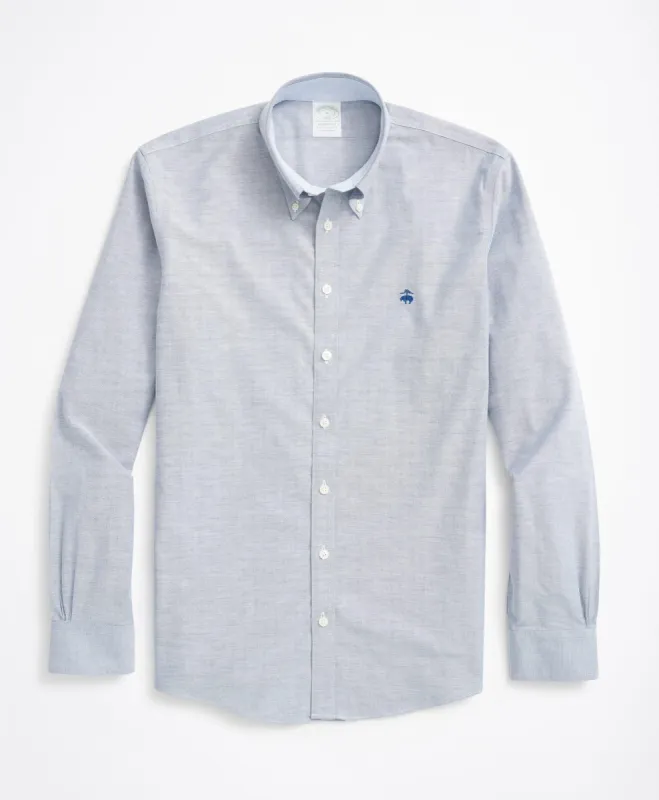 Milano Slim-Fit Stretch Non-Iron Oxford Button-Down Collar Sport Shirt sold by Brooks Brothers