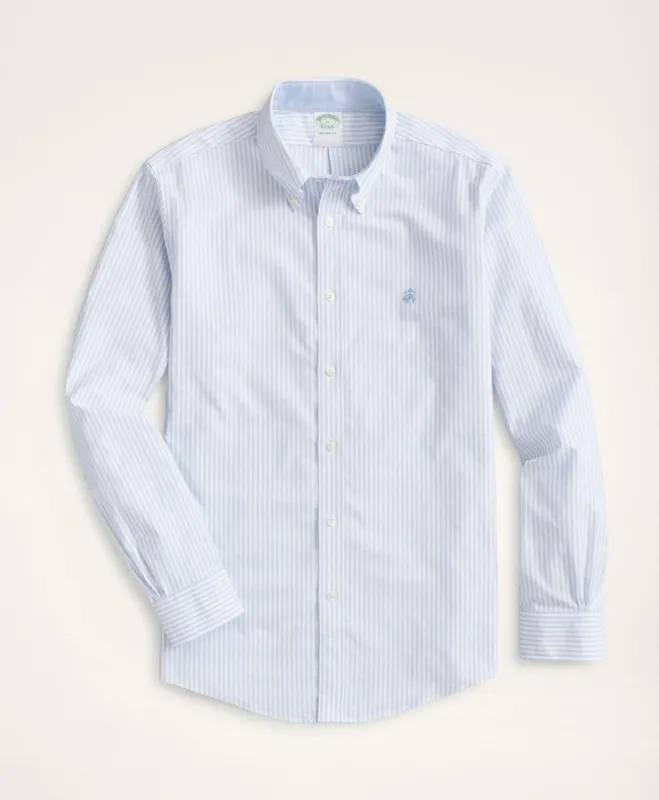 Slim-Fit Stretch Non-Iron Oxford Button-Down Collar, Bengal Stripe Sport Shirt sold by Brooks Brothers