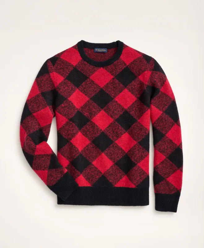 Buffalo Check Crewneck Sweater sold by Brooks Brothers