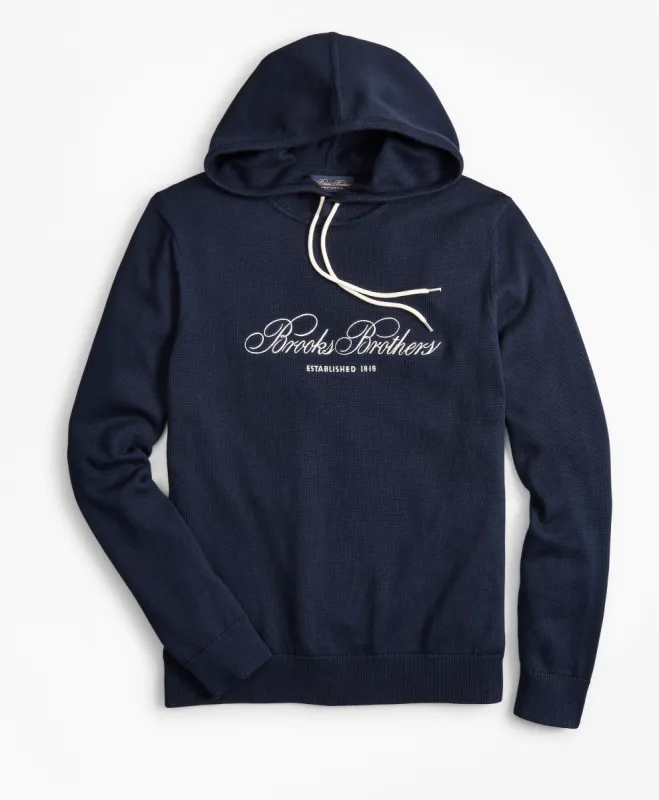 Supima Cotton Logo Hoodie sold by Brooks Brothers