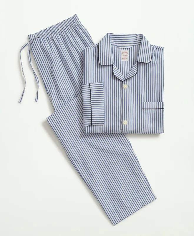 Cotton Broadcloth Bengal Stripe Pajamas sold by Brooks Brothers