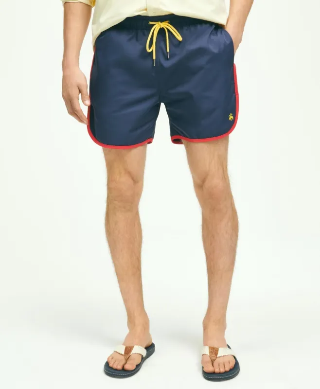 5" Stretch Montauk Solid Swim Trunks sold by Brooks Brothers