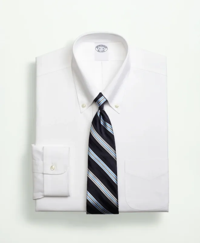 Stretch Supima<sup>®</sup> Cotton Non-Iron Pinpoint Oxford Button-Down Collar Dress Shirt sold by Brooks Brothers