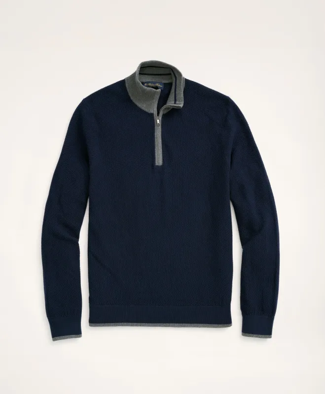 Cotton Pique Half-Zip sold by Brooks Brothers