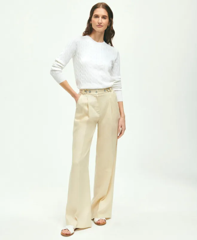 Wide Leg Linen Pants sold by Brooks Brothers