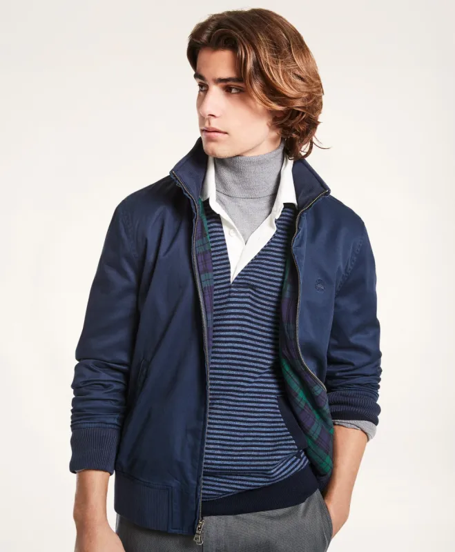 Stretch Cotton Hooded Bomber Jacket sold by Brooks Brothers
