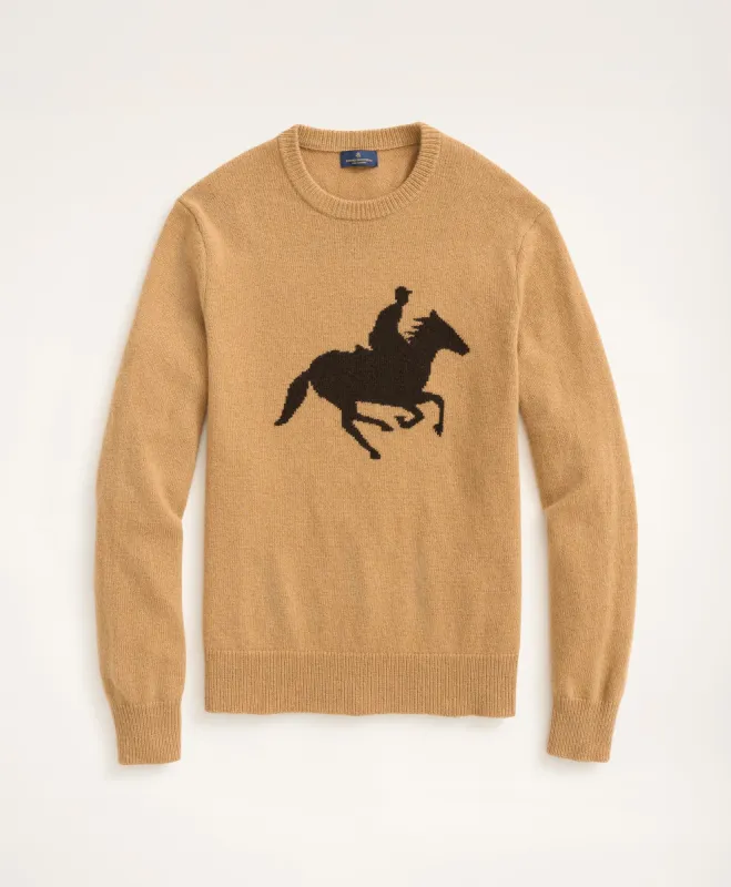Horse Intarsia Crewneck Sweater sold by Brooks Brothers