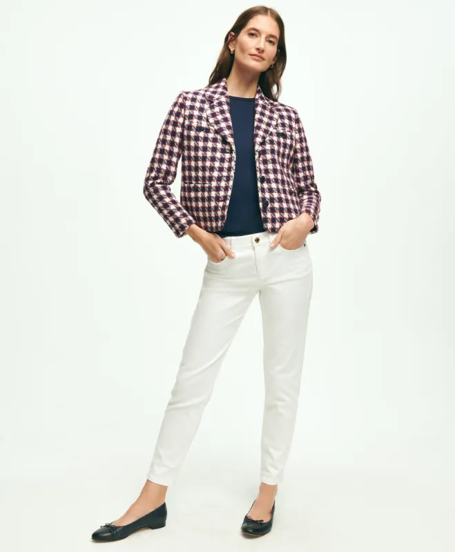 Cotton Blend Boucle Jacket made by Brooks Brothers