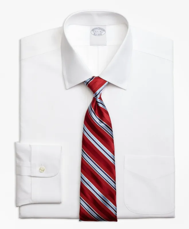Milano Slim-Fit Stretch Supima Cotton Non-Iron Pinpoint Oxford Ainsley Collar Dress Shirt sold by Brooks Brothers