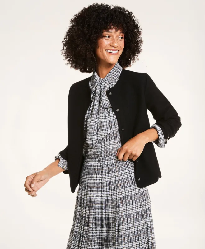 Boiled Merino Piped Cardigan made by Brooks Brothers