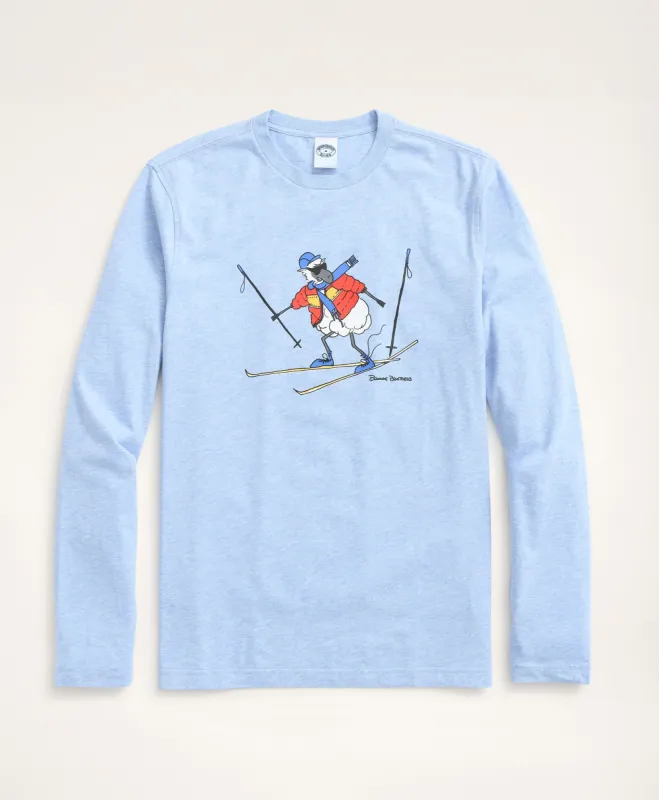 Henry Skiing Long-Sleeve Graphic T-Shirt sold by Brooks Brothers