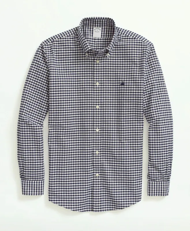 Regent Regular-Fit Stretch Non-Iron Oxford Button-Down Collar, Gingham Sport Shirt sold by Brooks Brothers