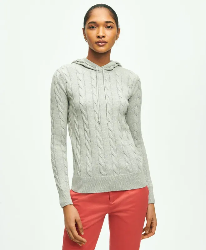 Cotton Cable-Knit Hoodie sold by Brooks Brothers