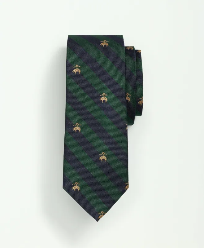 BB#4 Fleece Rep Tie sold by Brooks Brothers