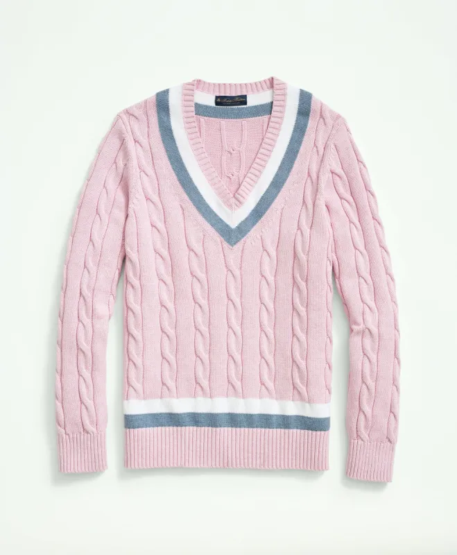 Supima Cotton Pastel Tennis Sweater sold by Brooks Brothers